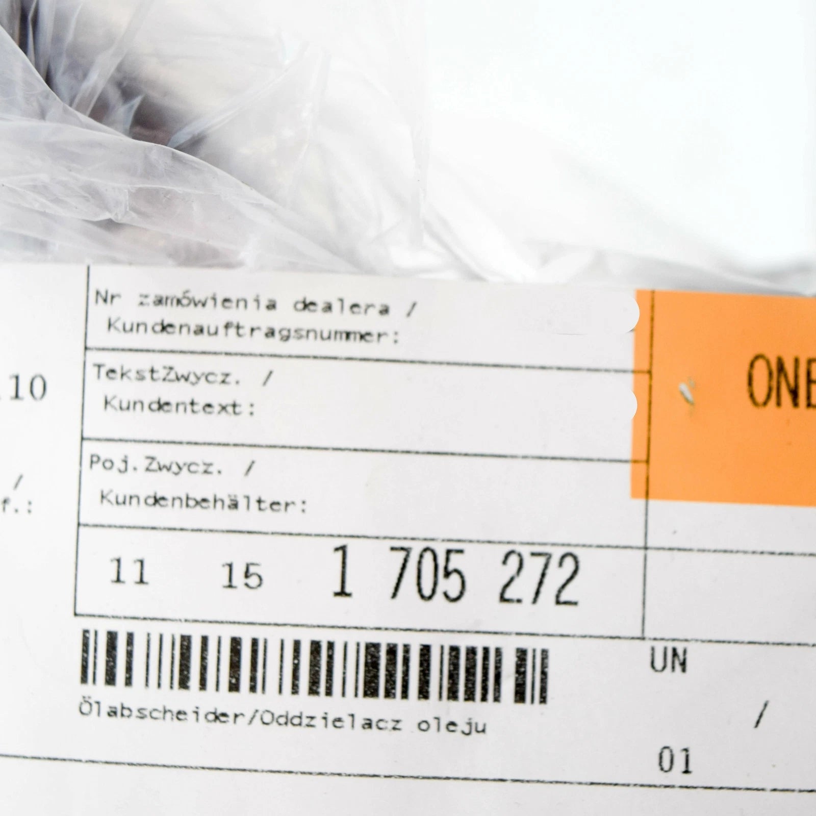 NEW BMW 7 E38 OIL SEPARATOR VALVE 11151705272 1705272 4.4 PETROL ORIGINAL