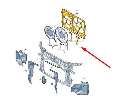 NEW AUDI Q2 TWIN FAN RING 5WA121205B ORIGINAL