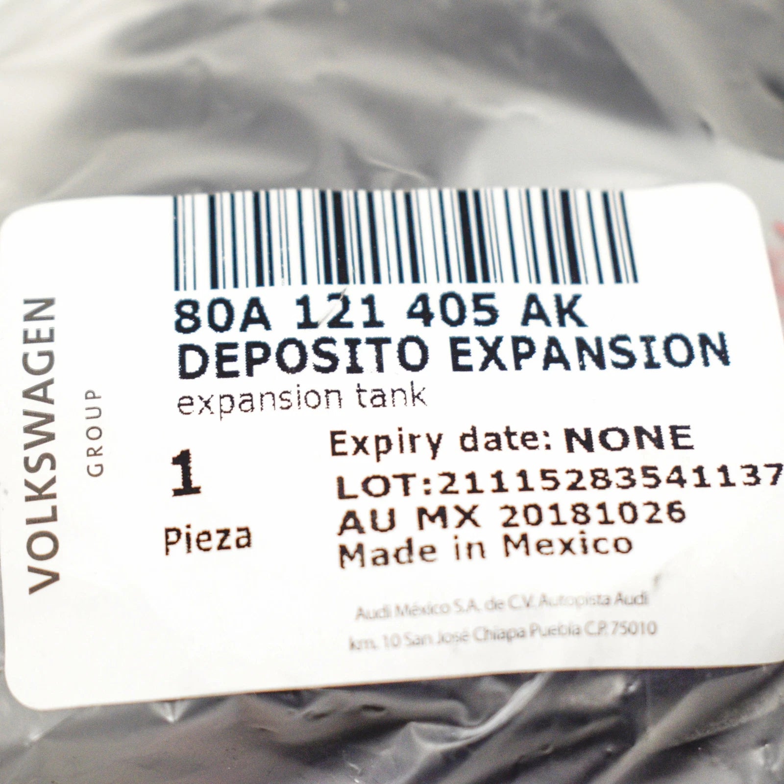 NEW AUDI Q5 80A EXPANSION TANK RESERVOIR 80A121405AQ ORIGINAL