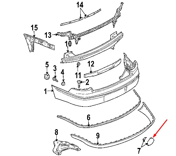 NEW VOLKSWAGEN PHAETON 3D REAR BUMPER TOW HOOK EYE COVER 3D5807369V7S