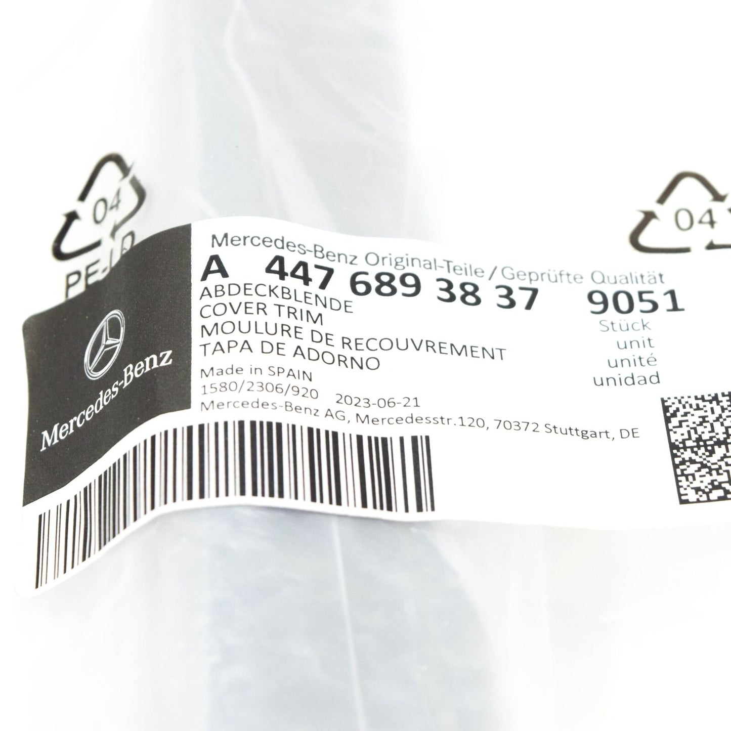 NEW MB VITO W447 INSTRUMENT PANEL DISPLAY COVER LHD A44768938379051 ORIGINAL