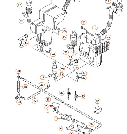 NEW VW GOLF MK5 FRONT LEFT HEADLIGHT WASHER COVER CAP 1K5955109AGRU ORIGINAL