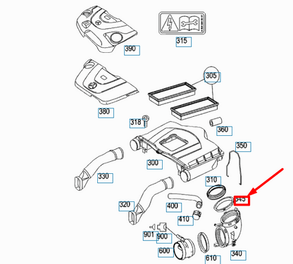 NEW MERCEDES-BENZ S W221 AIR DUCT SEALING SHIM A2731410780 ORIGINAL