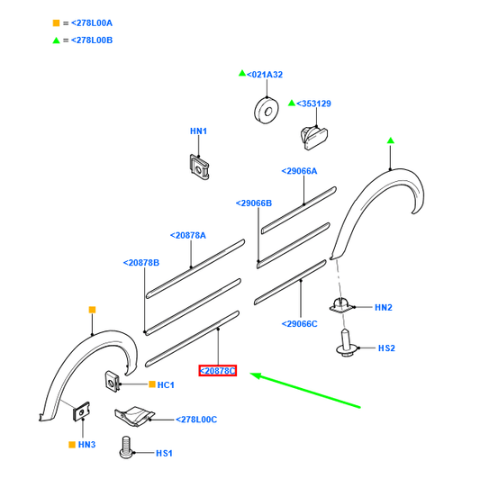 new ford transit connect mk1 right lower door outside moulding 4515557 original
