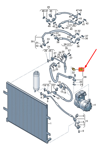 new vw id.3 e11 air conditioner pressure sensor 4n0959126j original