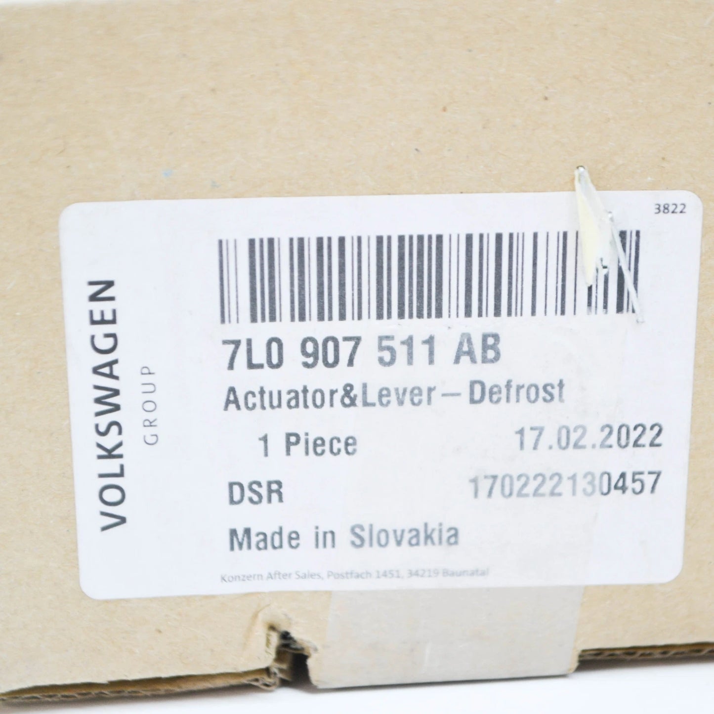 NEW AUDI Q7 4L HEATER FLAPER MOTOR ACTUATOR 7L0907511AB LHD 2015 ORIGINAL