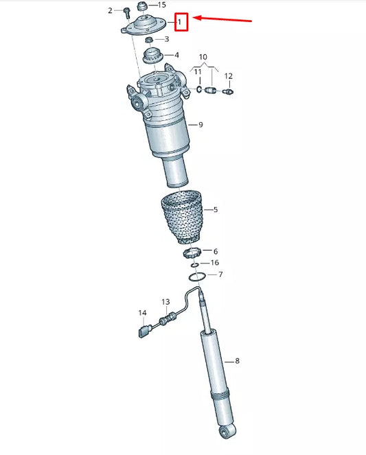 NEW VW TOUAREG 7P MK2 REAR AIR SPRING COVER 7P0512087C