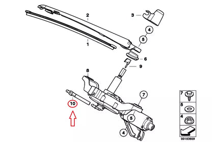NEW BMW 1 E87 REAR WINDOW WIPER MOTOR NON RETURN VALVE 61687037730 ORIGINAL
