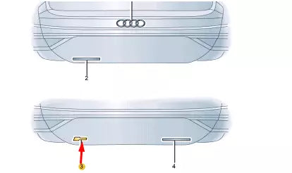 NEW AUDI E-TRON GT REAR BOOTLID RS BADGE LOGO 4J3853740AT94