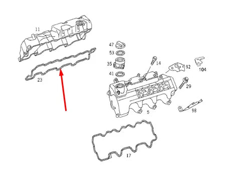 NEW MERCEDES-BENZ SLK R170 VALVE COVER GASKET A1120160321