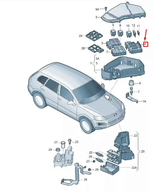 NEW VW TOUAREG 7P MK2 RELAY BRACKET 7P0937211