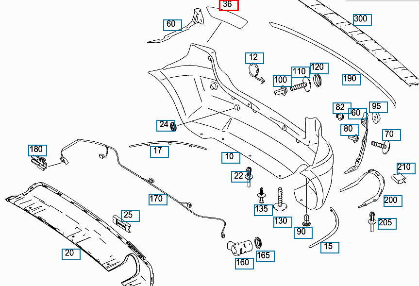 NEW MERCEDES-BENZ A W169 REAR BUMPER LEFT SIDE REFLECTOR A1699890185 ORIGINAL