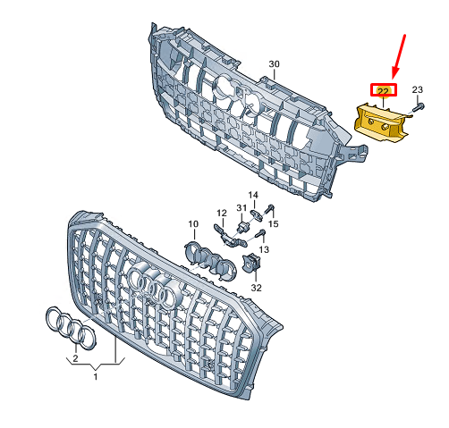 new audi a8 d5 front right bumper air guide 4n0807158j original