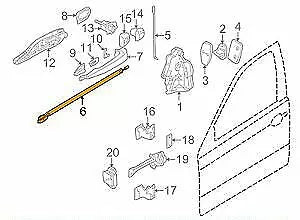 NEW BMW 3 E46 COUPE DOOR HANDLE LOCK CABLE 51218221519 ORIGINAL
