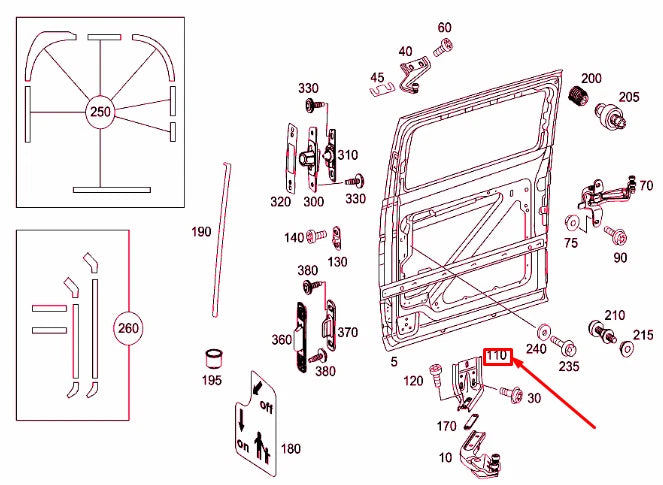 NEW MB VITO W639 SLIDING DOOR RIGHT BOTTOM BRACKET A6397630114