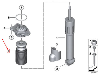 NEW BMW 5 F11 REAR SPRING STRUT SHOCK ABSORBER DAMPER 33536784118 ORIGINAL