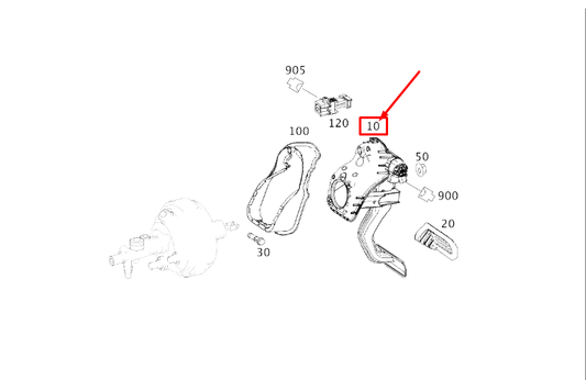 new mercedes-benz s w222 brake pedal system lhd a2222905700 original