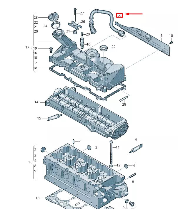 NEW VW TRANSPORTER VI T6 VENT HOSE 04L103493G