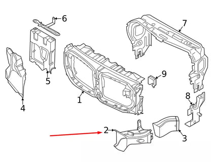 NEW BMW X6 G06 LEFT FRONT AIR INTAKE PIPE 51748070233 8070233 2021 ORIGINAL
