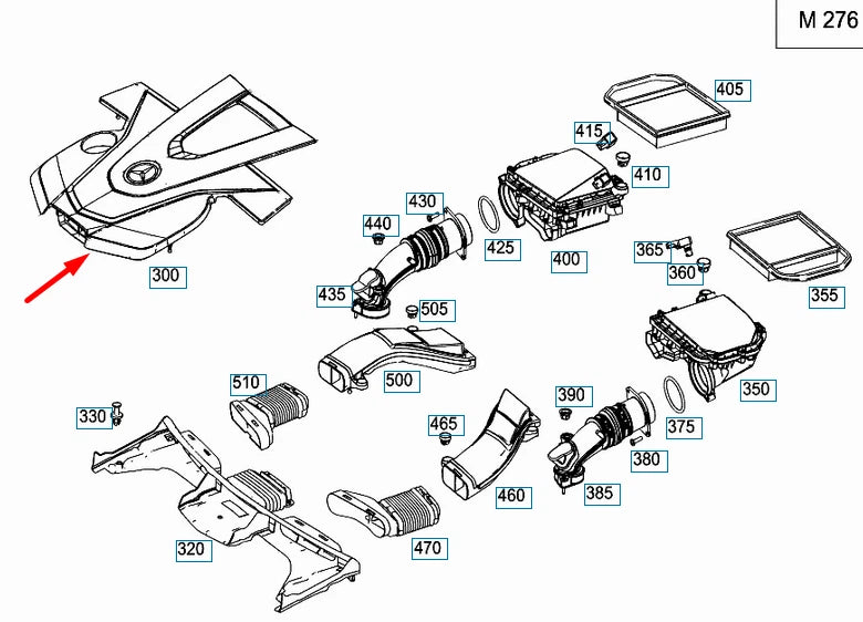 NEW MERCEDES-BENZ C-CLASS W205 ENGINE TOP COVER A2760107506 ORIGINAL