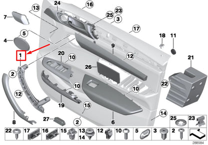 NEW BMW X3 F25 FRONT RIGHT DOOR CARRIER PULL STRAP 9209216 51419209216 ORIGINAL