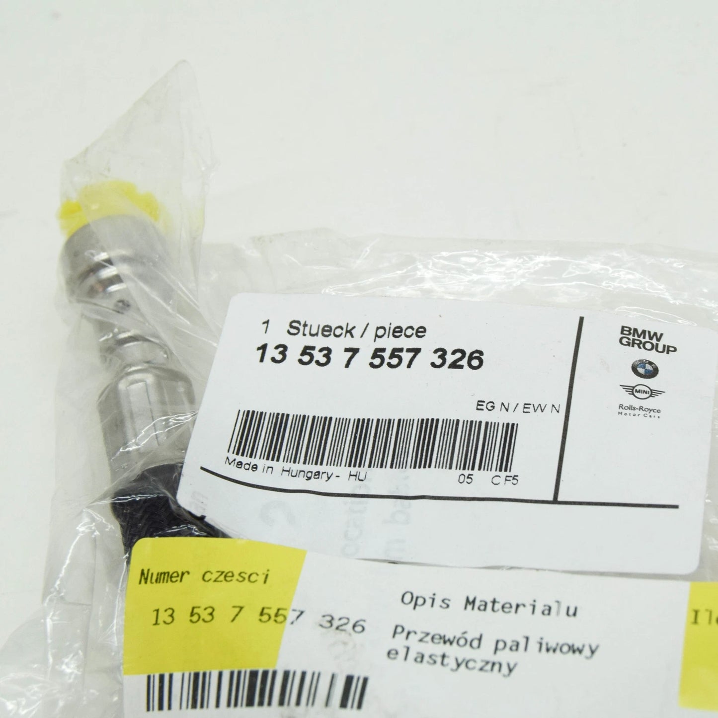 NEW BMW F01 F02 F03 FUEL HOSE 13537557326 7557326 ORIGINAL