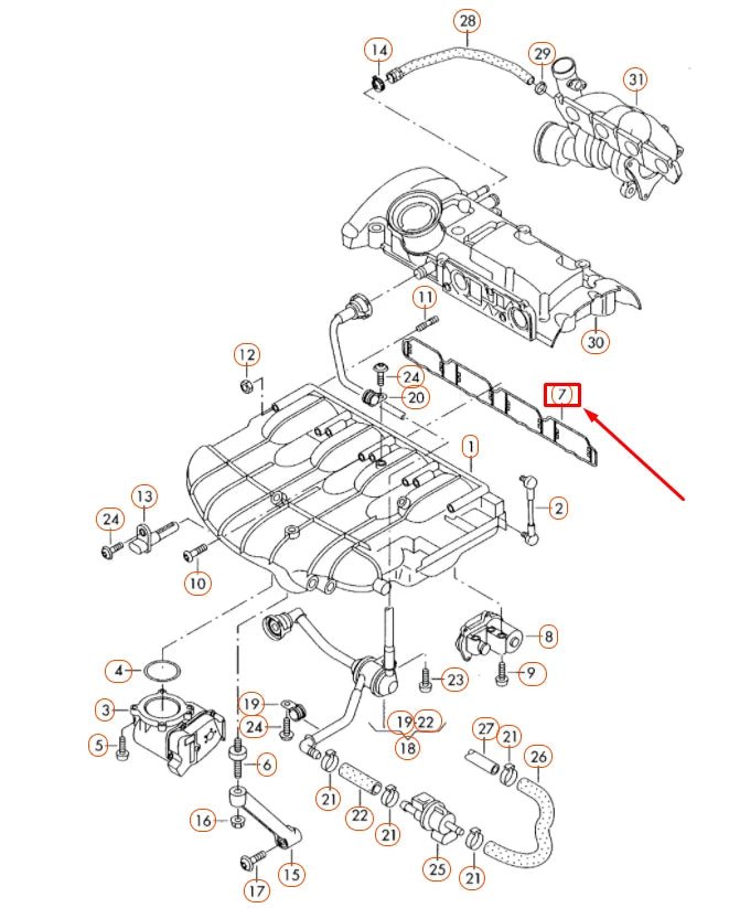 NEW AUDI A1 8X INTAKE MANIFOLD GASKET 06F129717D