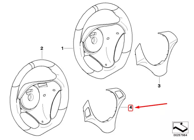 NEW BMW 1 E87 PERFORMANCE ALCANTARA STEERING WHEEL COVER 32300430403 ORIGINAL