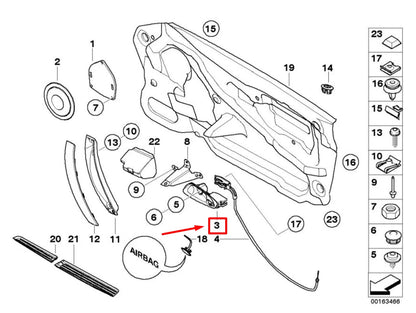 NEW BMW Z4 E85 FRONT LEFT INTERIOR OPENING HANDLE LHD 7158495 51417158495