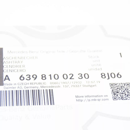 NEW MERCEDES-BENZ VIANO W639 REAR RIGHT ASHTRAY CUP HOLDER BEIGE A63981002308J06