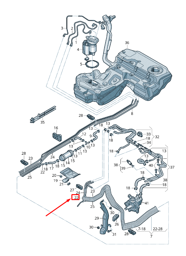 new audi a6 avant c7 fuel feed line 4g0201545p original