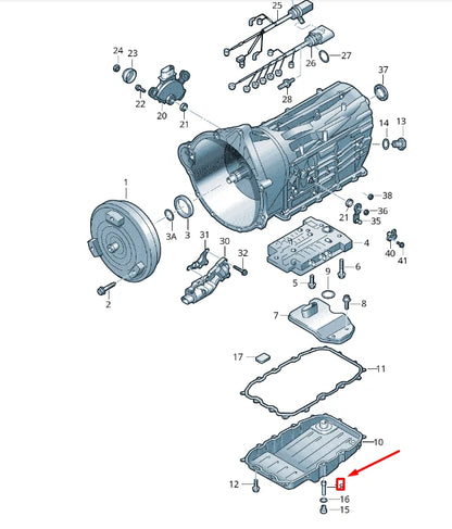 NEW VW TOUAREG 7P MK2 TRANSMISSION OIL SUMP OIL PIPE 0C8301437A ORIGINAL