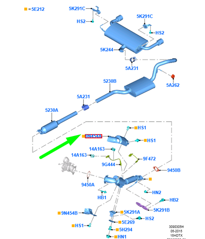 new ford kuga mk c520 exhaust system upper heat shield 5209527 original