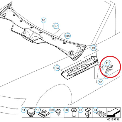 NEW BMW Z3 E36 COUPE FRONT WING M PERFORMANCE BADGE LOGO 51147892003 ORIGINAL