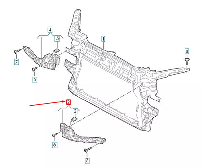 NEW AUDI Q2 FRONT LEFT MAIN BEAM HEADLIGHT MOUNTING 81A805607C ORIGINAL