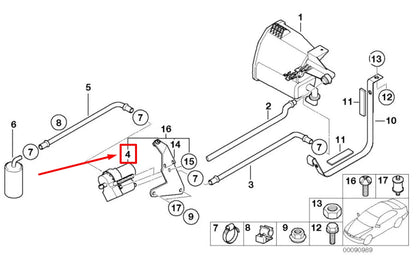 NEW BMW 5 E39 FUEL VAPOR DETECTION PUMP 16136756440 6756440 ORIGINAL