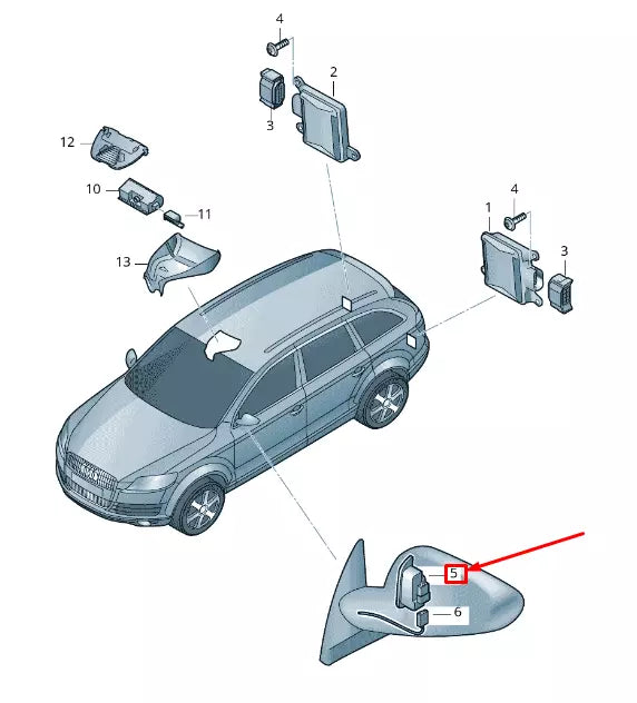 NEW AUDI Q3 8U RIGHT LANE CHANGE ASSIST WARNING DISPLAY LHD 8K1949146A ORIGINAL