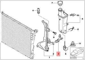 NEW BMW 3 E46 RADIATOR COOLANT HOSE CONNECTOR 17111707817 2.8 PETROL ORIGINAL