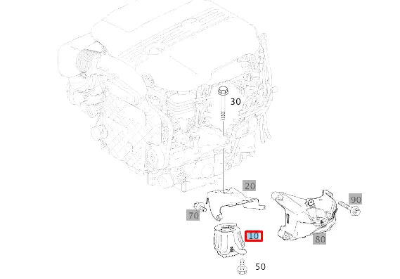 NEW MERCEDES-BENZ E COUPE C238 RIGHT SIDE ENGINE MOUNT A2052407700 ORIGINAL
