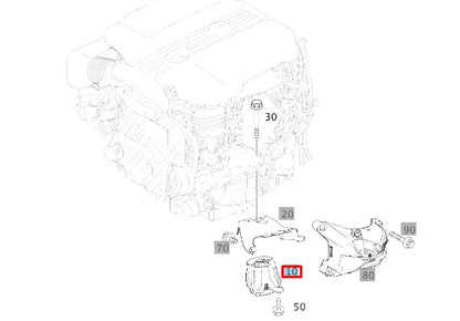 NEW MERCEDES-BENZ E COUPE C238 RIGHT SIDE ENGINE MOUNT A2052407700 ORIGINAL