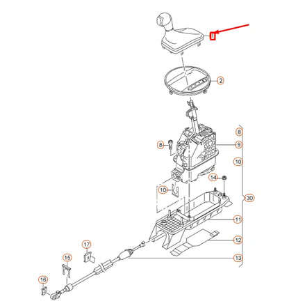 NEW AUDI TT FV 8S GEAR STICK GRIP LEATHER LHD 8S1713139IBR ORIGINAL