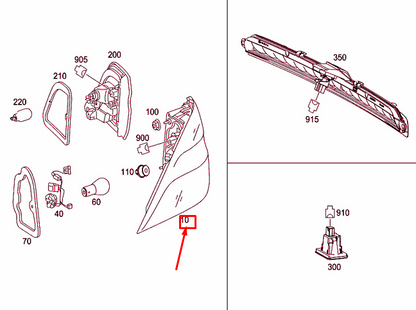 new mercedes-benz gle w166 rear left tail light a1669065701 original