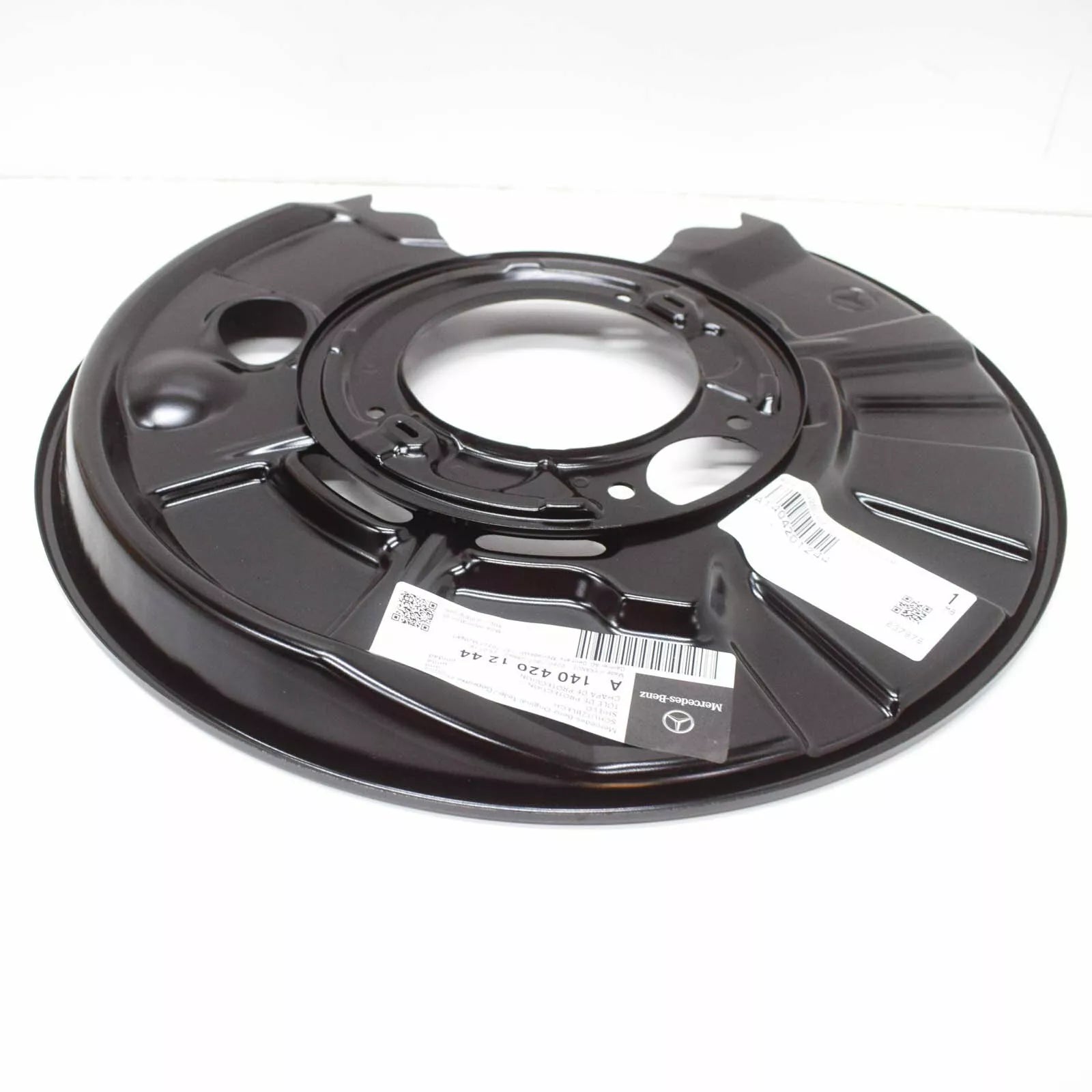 NEW MB S W140 REAR LEFT WHEEL BRAKE PROTECTIVE PLATE A1404201244 ORIGINAL