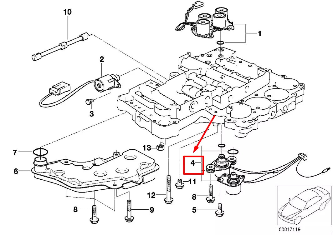 NEW BMW 5 E39 TORQUE CONVERTER SOLENOID VALVE 24341422213 1422213 ORIGINAL