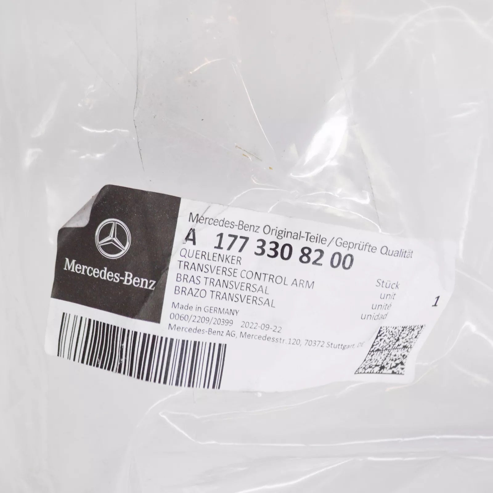 NEW MERCEDES-BENZ A W177 FRONT LEFT CONTROL ARM A1773308200