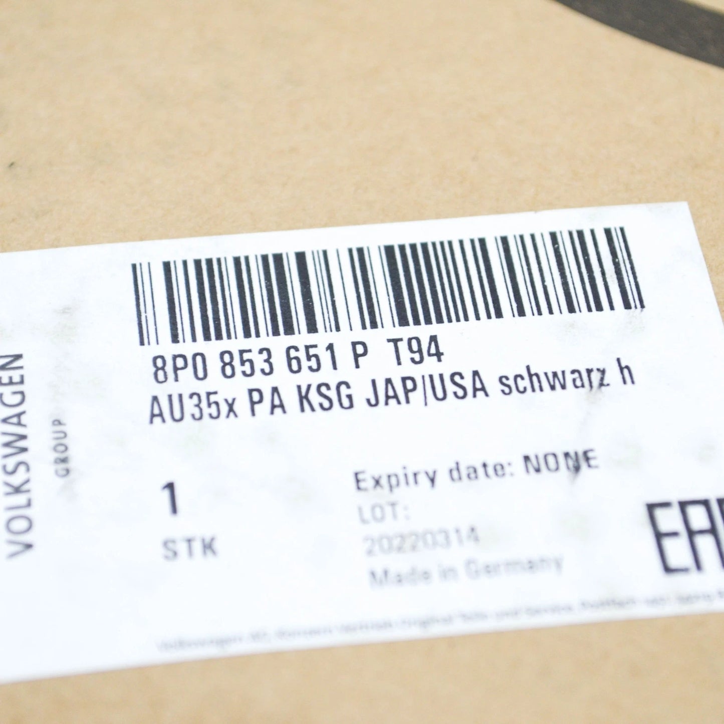 NEW AUDI A3 8P1 FRONT BUMPER RADIATOR GRILLE 8P0853651PT94