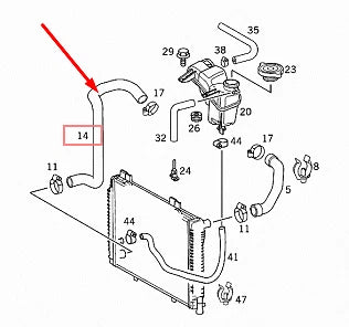 NEW MERCEDES-BENZ SLK R170 LOWER RADIATOR HOSE A1705011182