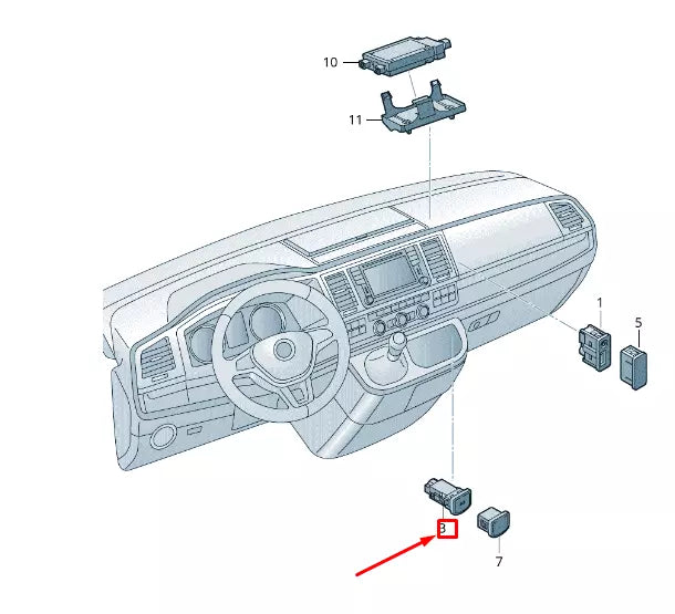 NEW VW TRANSPORTER VI T6 USB CONNECTOR 510035726 ORIGINAL