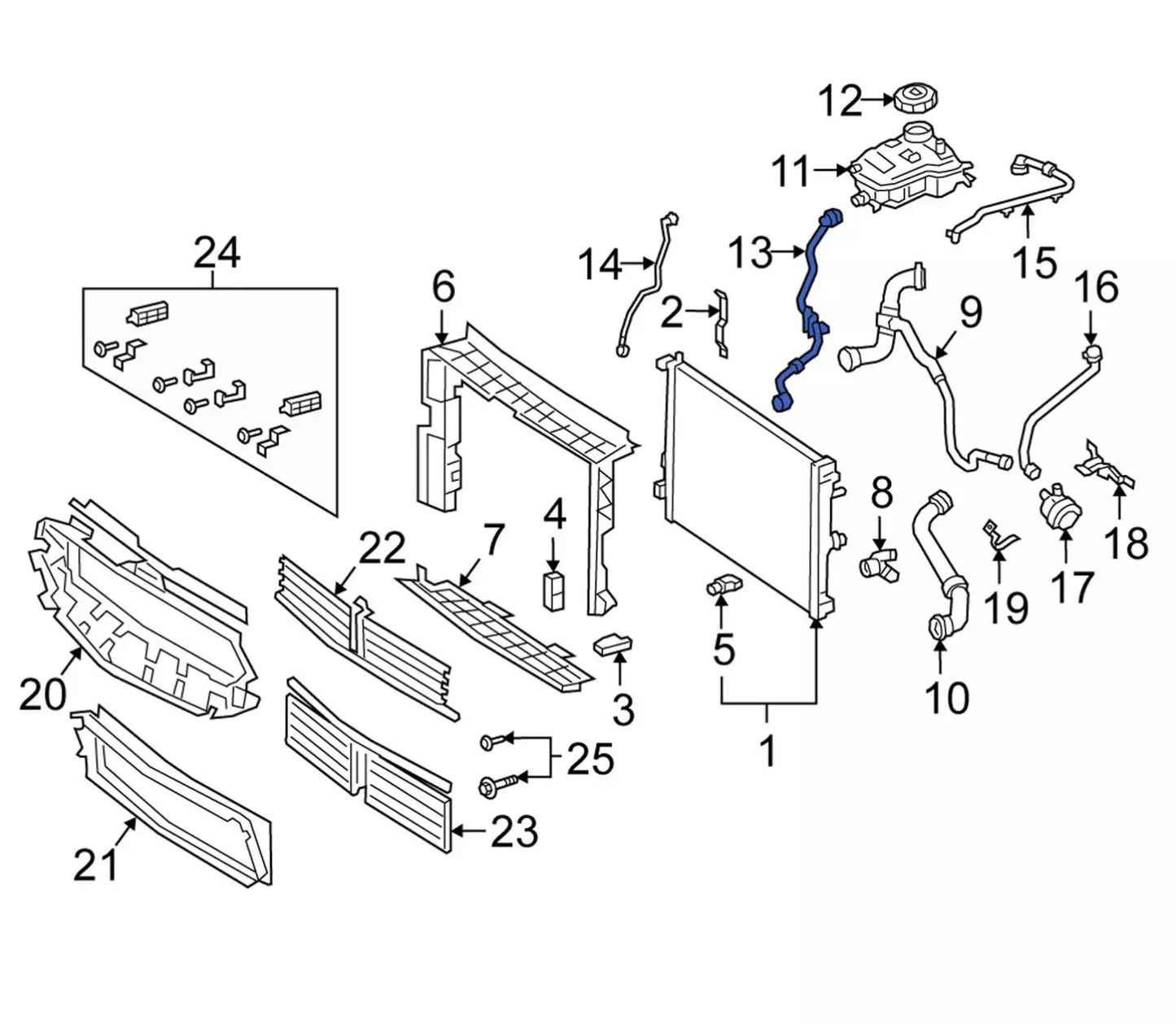 NEW MERCEDES-BENZ A W177 COOLANT FILLING HOSE PIPE A1775016100 ORIGINAL