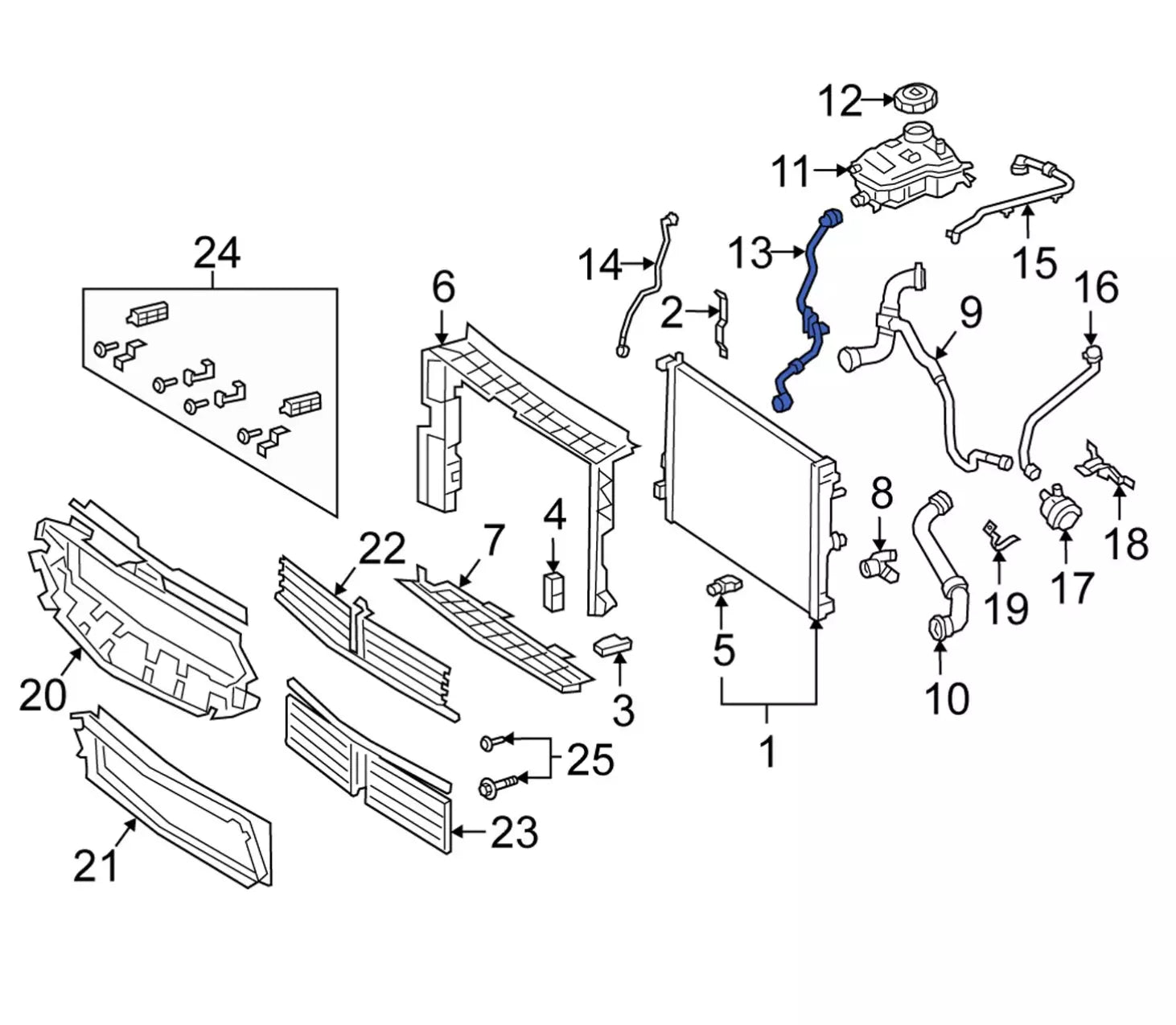NEW MERCEDES-BENZ A W177 COOLANT FILLING HOSE PIPE A1775016100 ORIGINAL